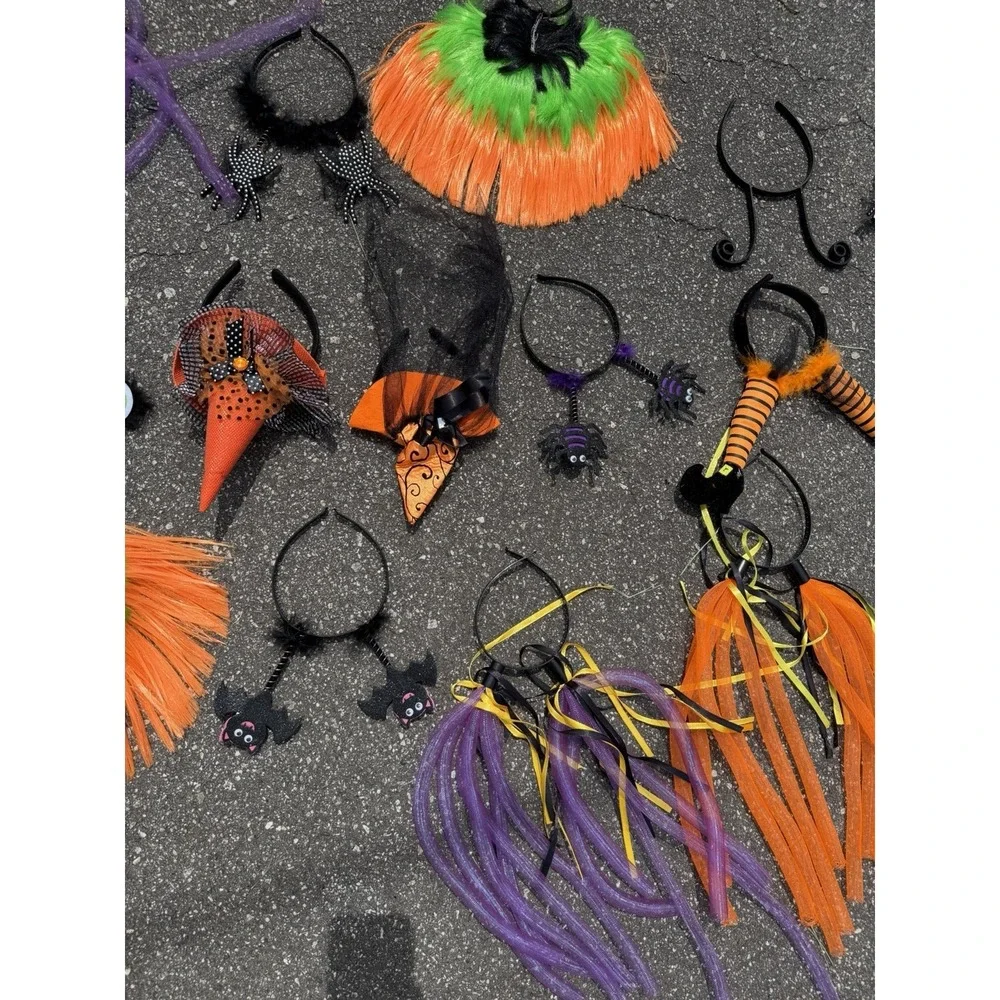 Halloween Headbands Accessory Lot 17 Witch Spider Bat Ghost Costume Hair Pieces